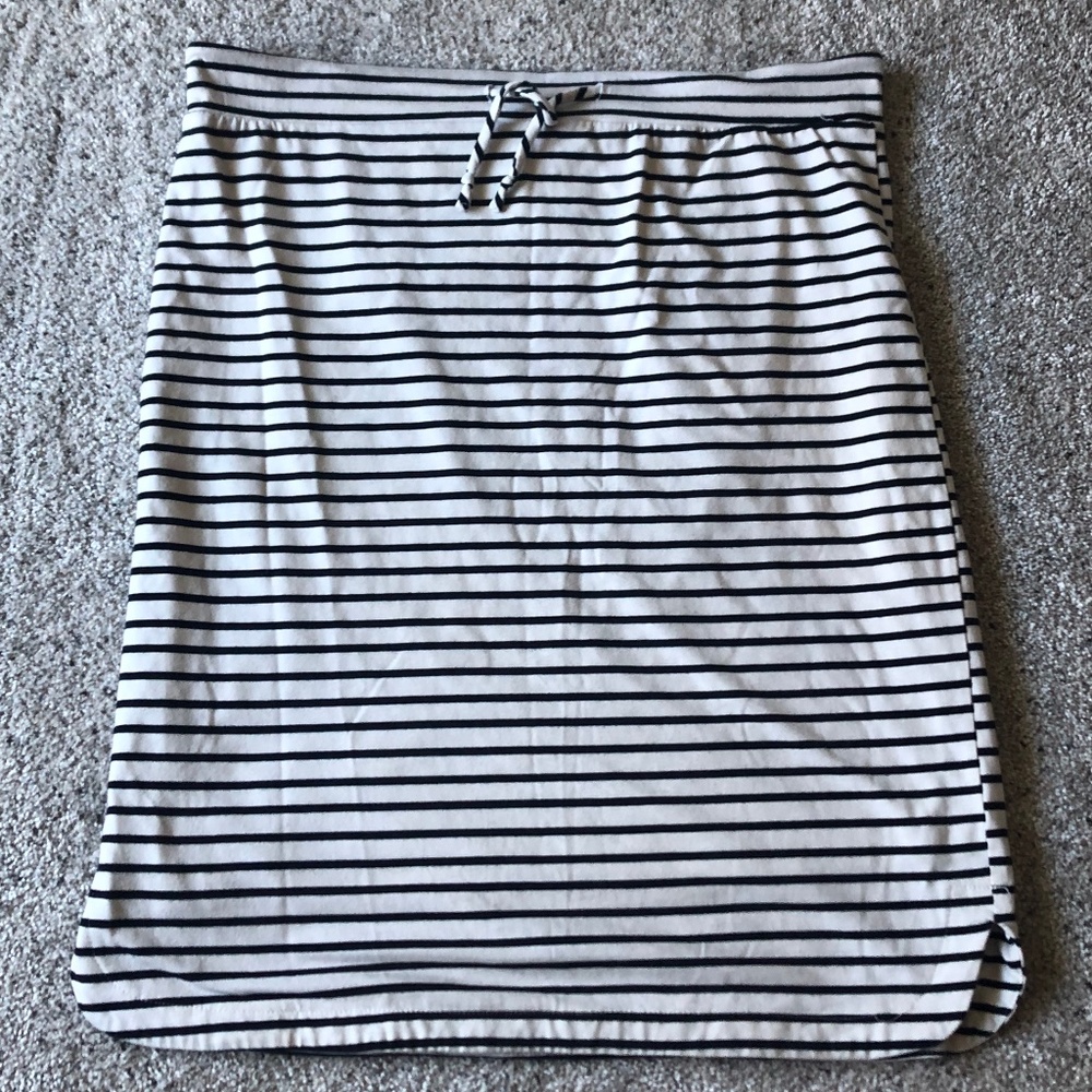 Main Street Exchange Weekender Skirt - M - Striped - Drawstring - Fully Lined